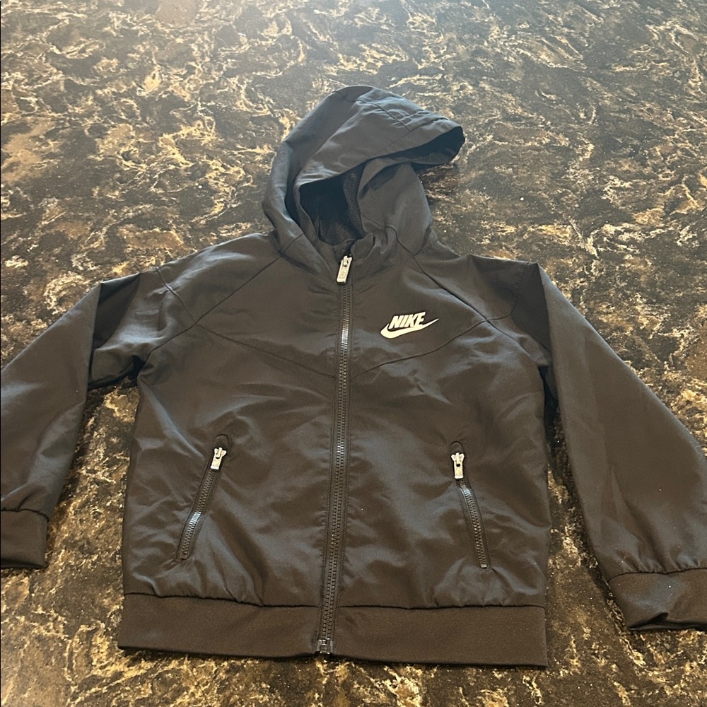 Kids Nike Charcoal/Black Hooded Jacket 5 Small (4-5 yrs)